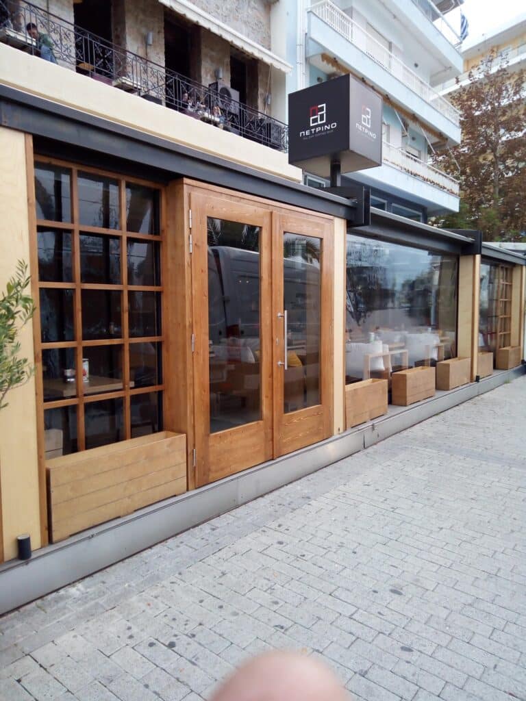 Petrino Coffee shop on the beach of Chalkida