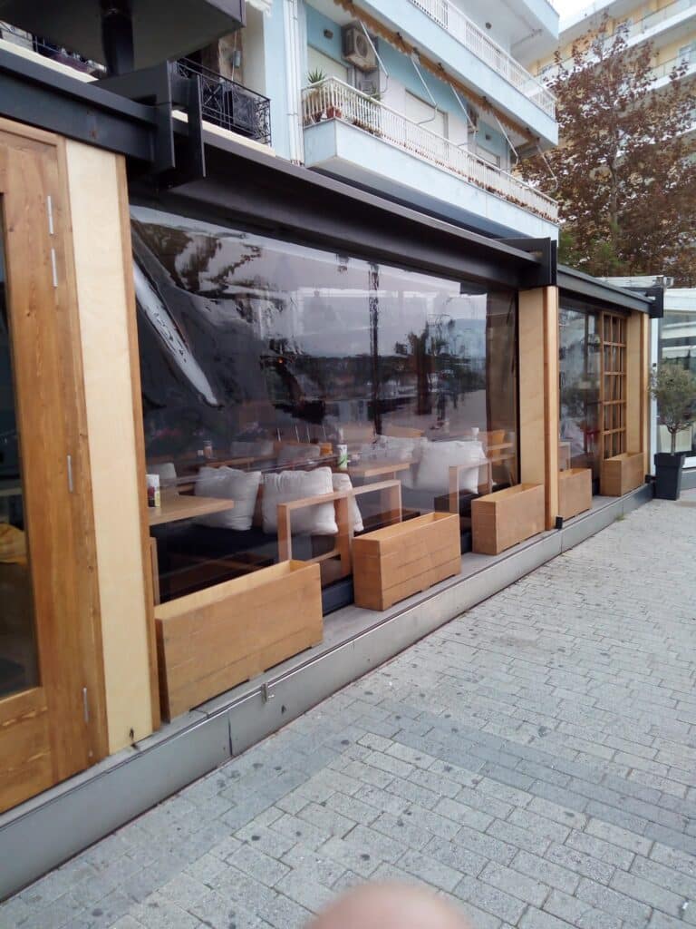 Petrino Coffee shop on the beach of Chalkida