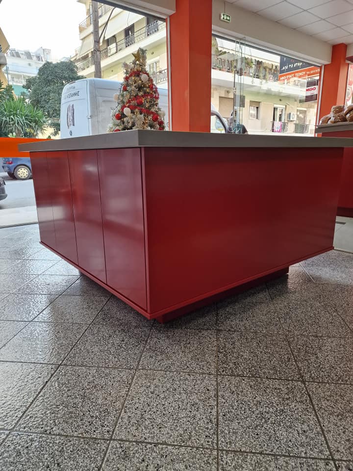 Counter for a projection system in a bakery